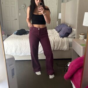 Dark Purple H&M wide leg jeans